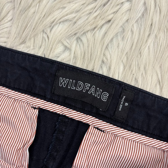 Wildfang Women's 12 Black Twill Essential Trouser Chino Cotton Preppy Minimalist - Picture 3 of 7